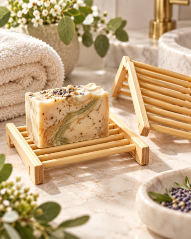 Natural Wooden Soap Dish